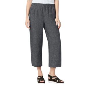 Eileen Fisher Organic Linen Tweed Cropped Pants XL
